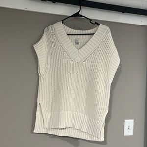 A New Day Cream Oversized Sweatervest